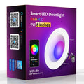 Smart WiFi Bluetooth RGBW remote control colour changing ceiling lamp with E26 holder