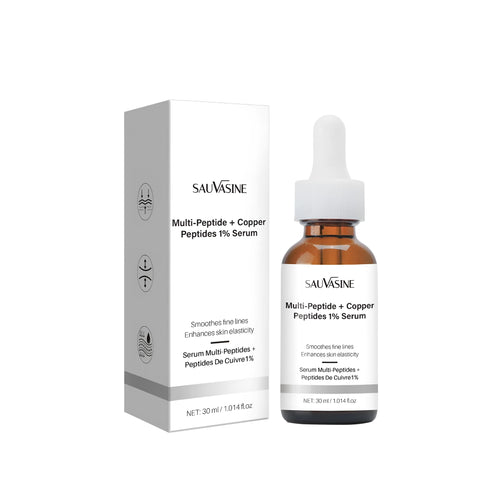 30ml square glass bottle of moisturising oil for fading wrinkles and dry skin.