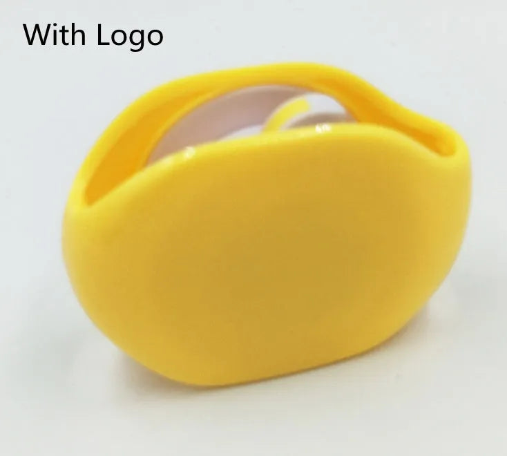 Automatic earphone cable winder retractor in PC ABS plastic, showing compact size and multiple colour options.