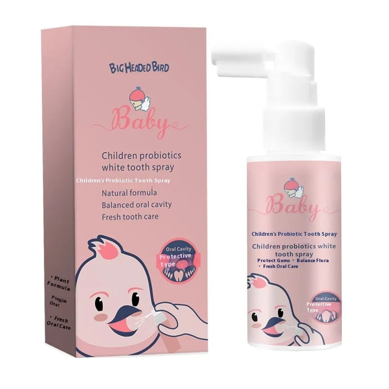 Children's probiotic oral care spray bottle with 40ml capacity for cavity protection