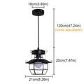 Iron retro single-head lantern droplight pendant lamp for restaurant or corridor.