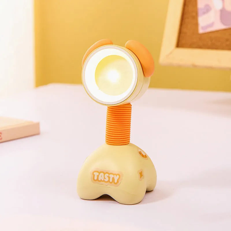 DIY magnetic cartoon night lamp with adjustable base and battery power