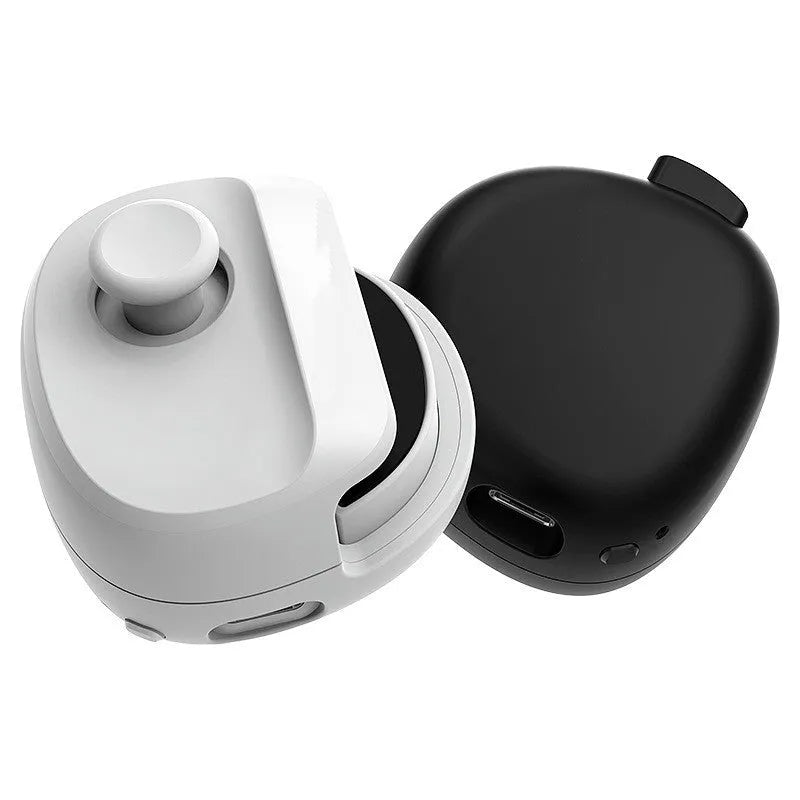 Black USB game stick controller with compact dimensions on gaming desk