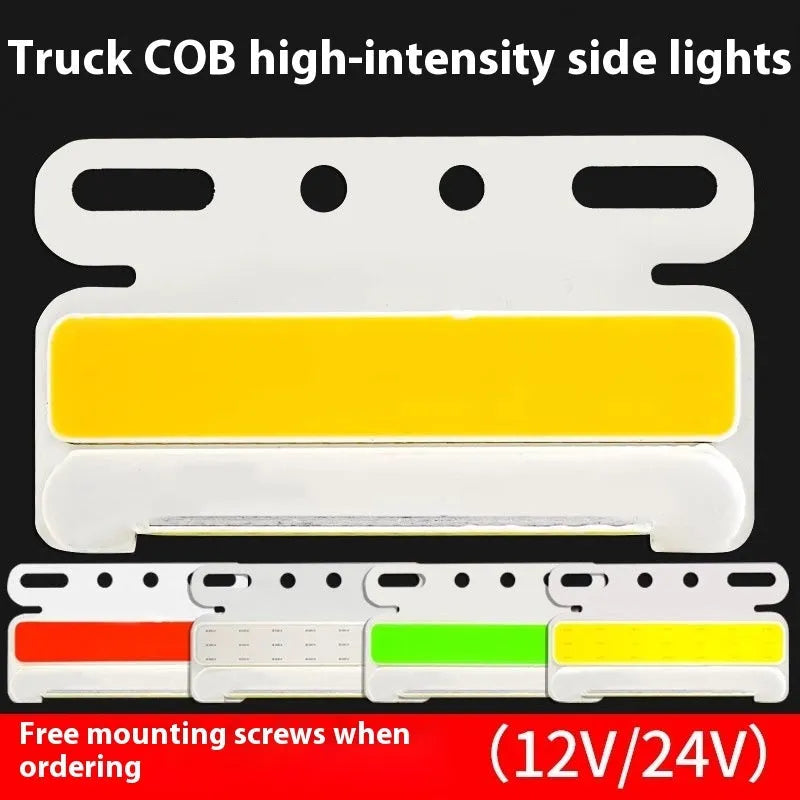 12V or 24V COB LED truck ground tyre side marker light in aluminium housing