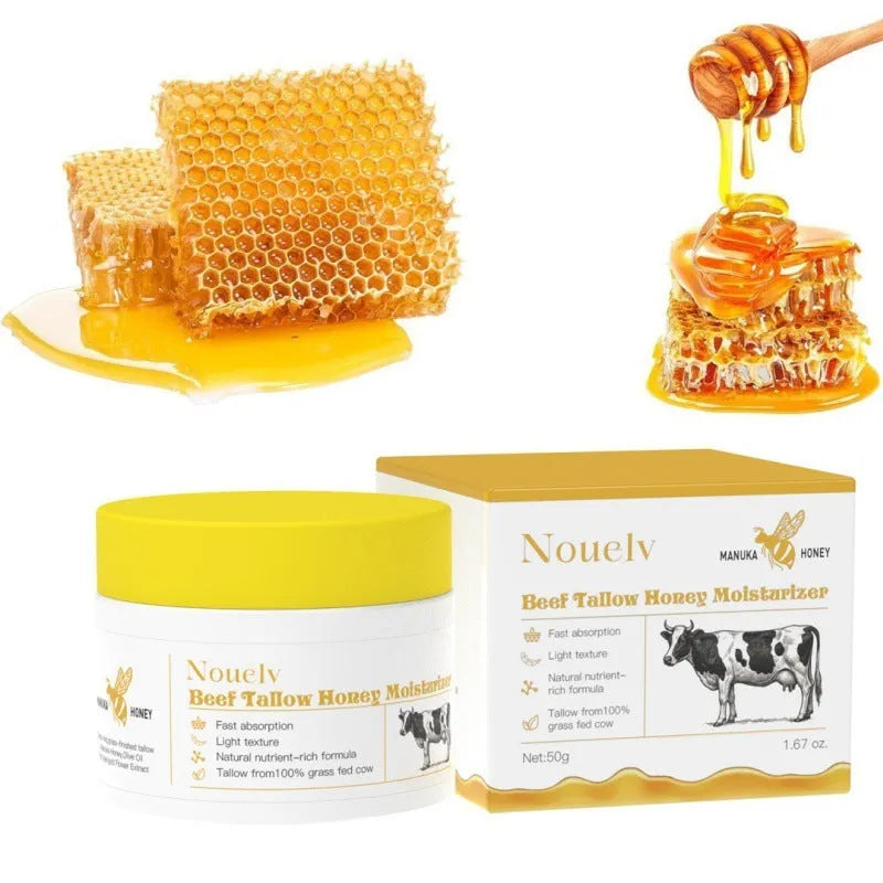 50g honey tallow moisturising cream jar for dry and combination skin