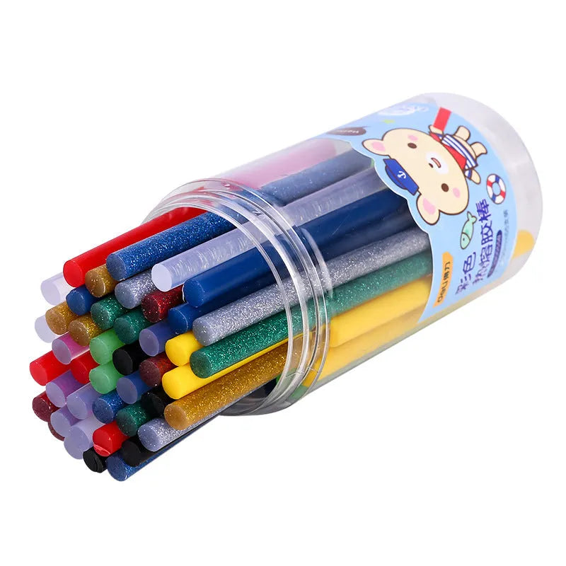 Pack of 55 transparent hot melt glue sticks, 7mm diameter, for glue guns
