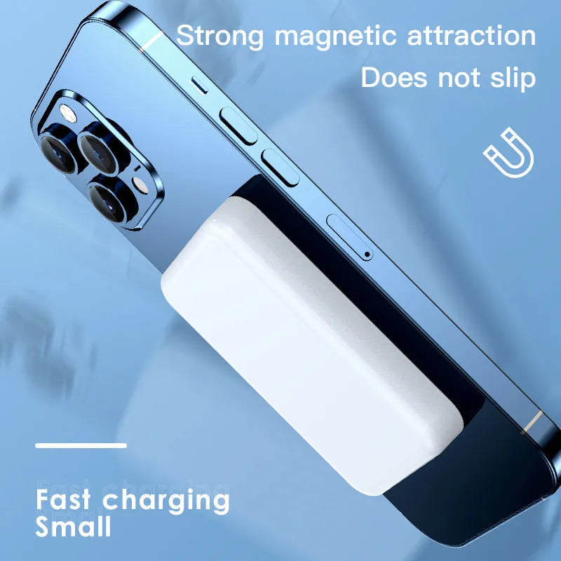 Pink purple white magnetic wireless power bank 20000mAh with plastic case