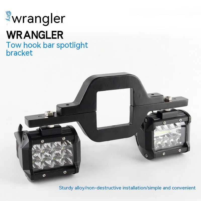 Black aluminium alloy LED reversing light bracket for Jeep Wrangler off-road vehicle