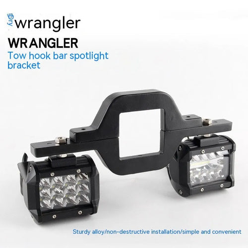 Black aluminium alloy LED reversing light bracket for Jeep Wrangler off-road vehicle