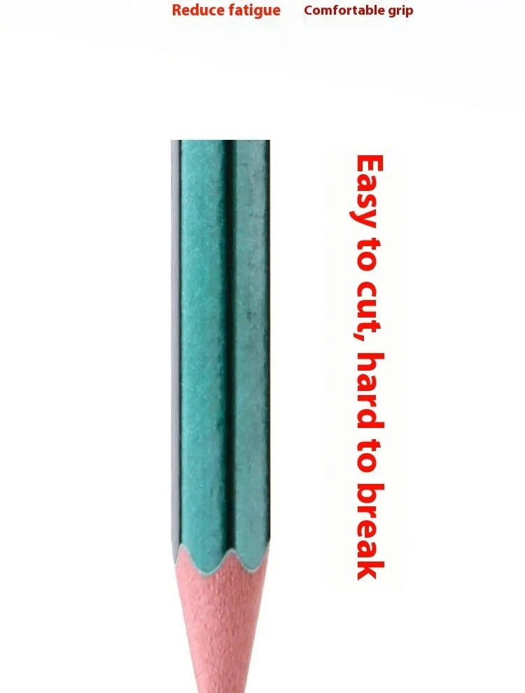 Green Rod hexagonal drawing pencils set of 10 with HB and 2B hardness grades