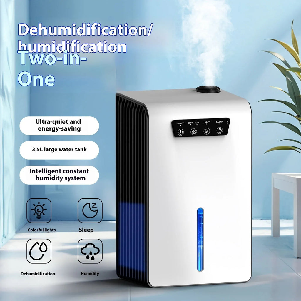 Milky white compact household dehumidifier for small rooms and bedrooms.