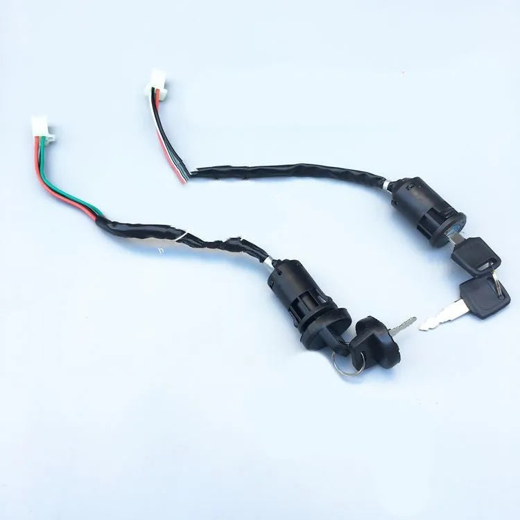 Waterproof electric door lock component for vehicle remote start and central locking systems