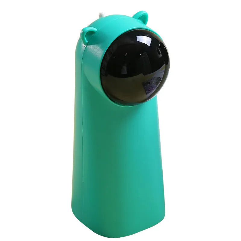 Automatic LED red laser cat teaser pole in green and white plastic pet toy