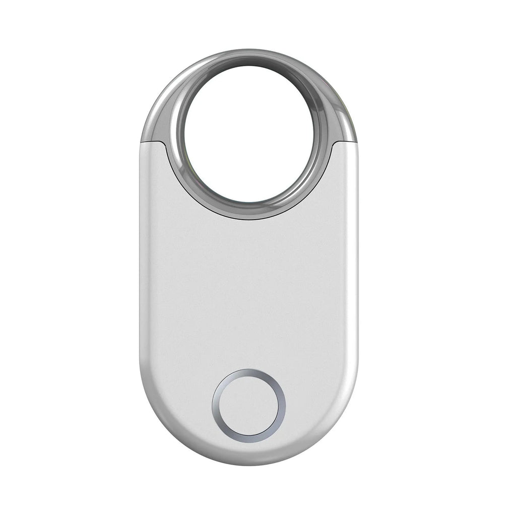 Black and white GPS tracking device for pets and children with compact 55mm dimensions