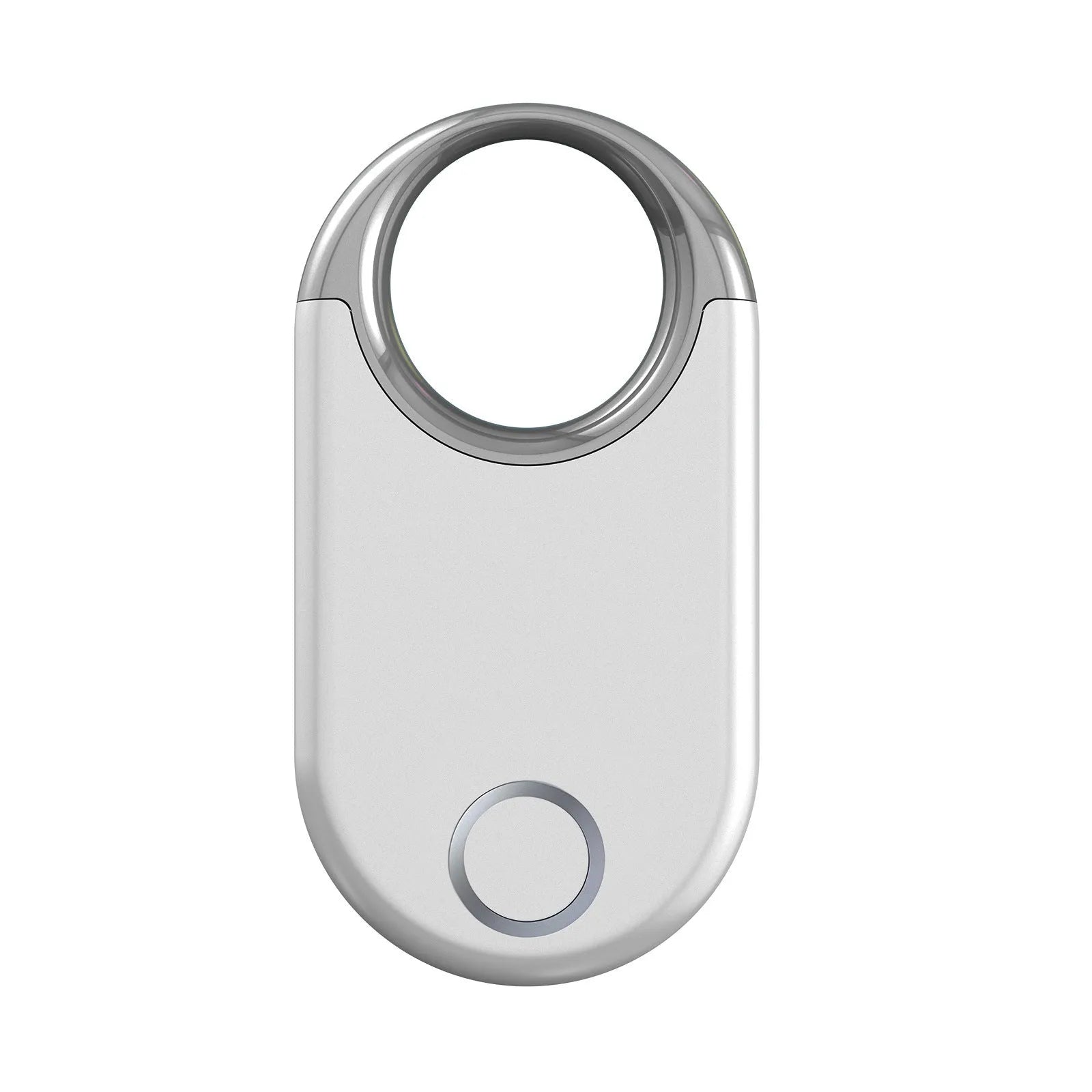 Black and white GPS tracking device for pets and children with compact 55mm dimensions