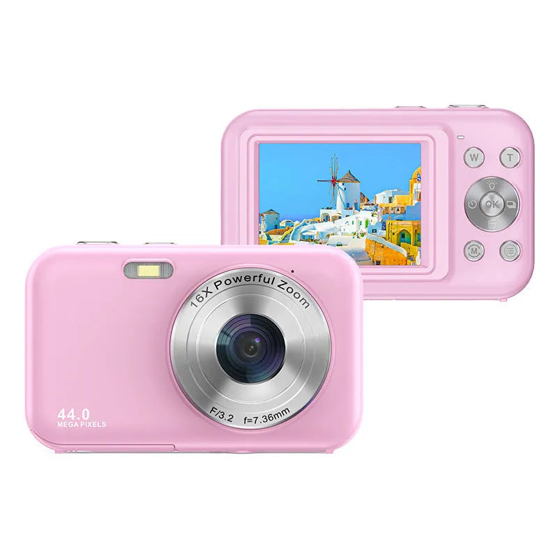 Children's digital camera in four colours with 2.4-inch screen, 44MP sensor, and 1080p video