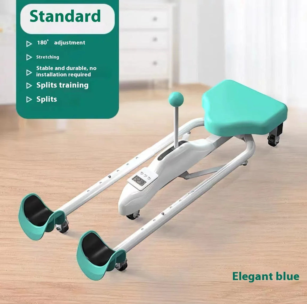 Horse leg opener stretching equipment with steel pipe frame in pink or blue with backrest option