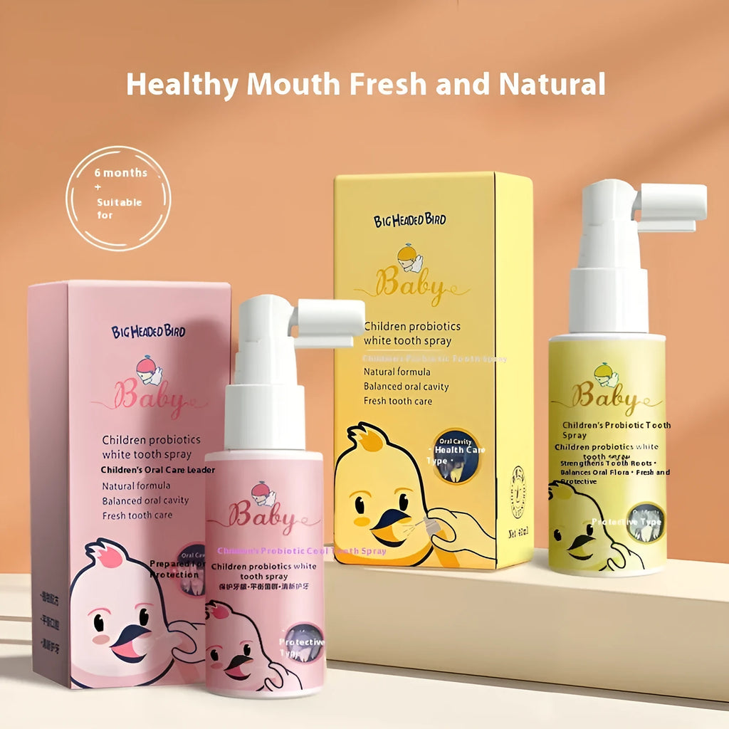 Children's probiotic oral care spray bottle with 40ml capacity for cavity protection