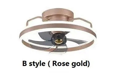 Modern ceiling fan with integrated light fixture showing 50cm diameter and acrylic lampshade
