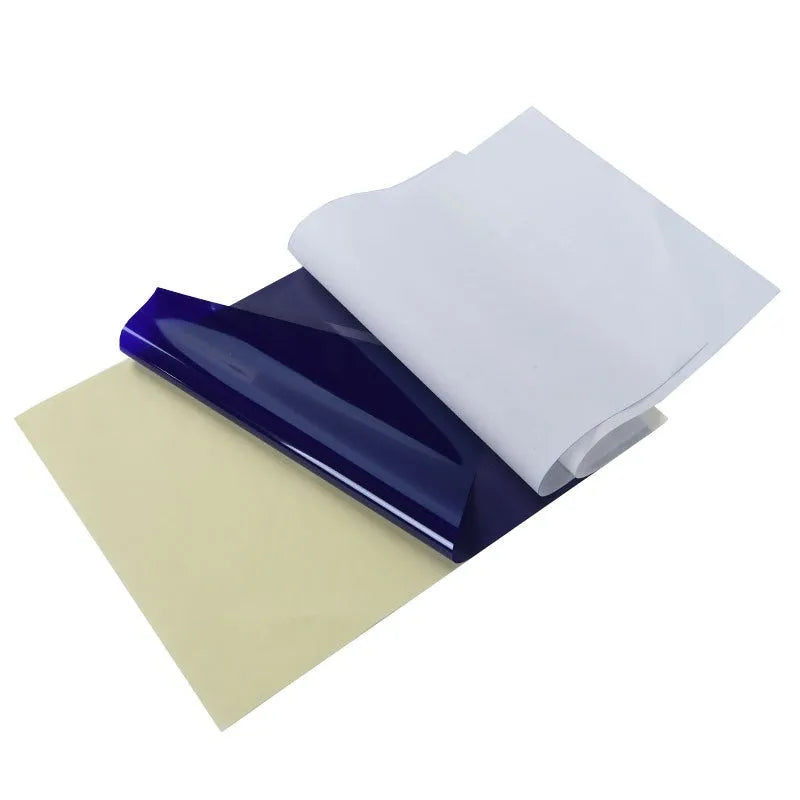 A4 tattoo transfer paper with hand drawing lines and transfer gel for stencil creation