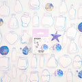 46 piece creative cartoon children's journal decorative stickers in 30x37mm coated paper with multiple colour themes
