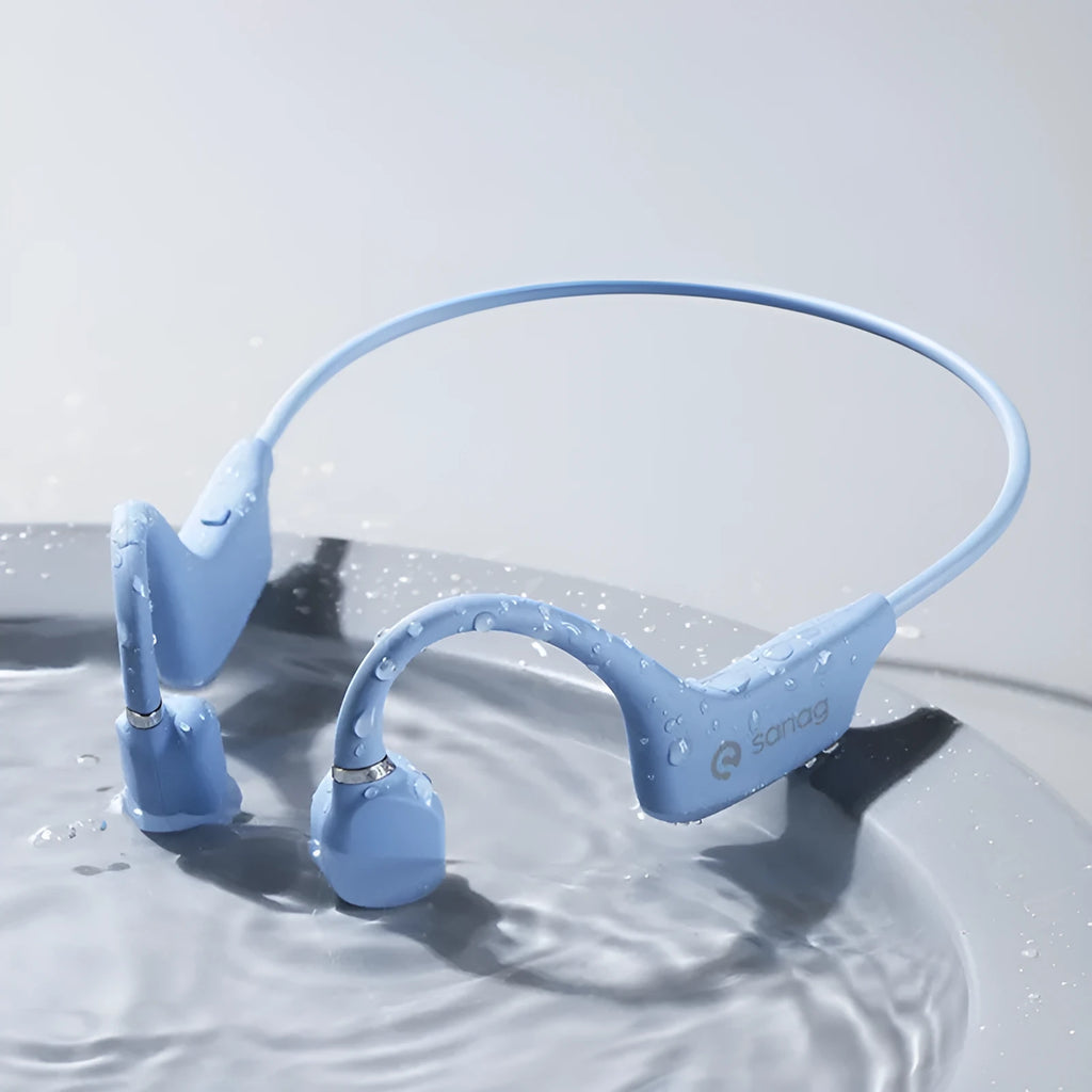 Wireless bone conduction sports headphones with neckband design in multiple colour options