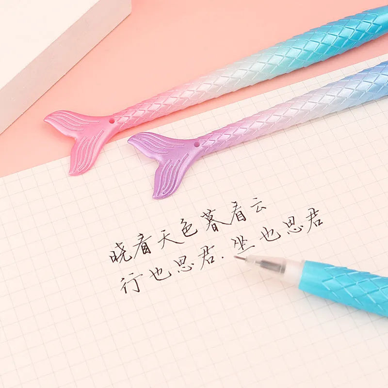 Creative cartoon mermaid design ballpoint pen with a 0.38mm fine needle tip.