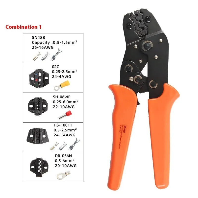SN-48B portable wire crimping pliers combination tool set with high carbon steel construction