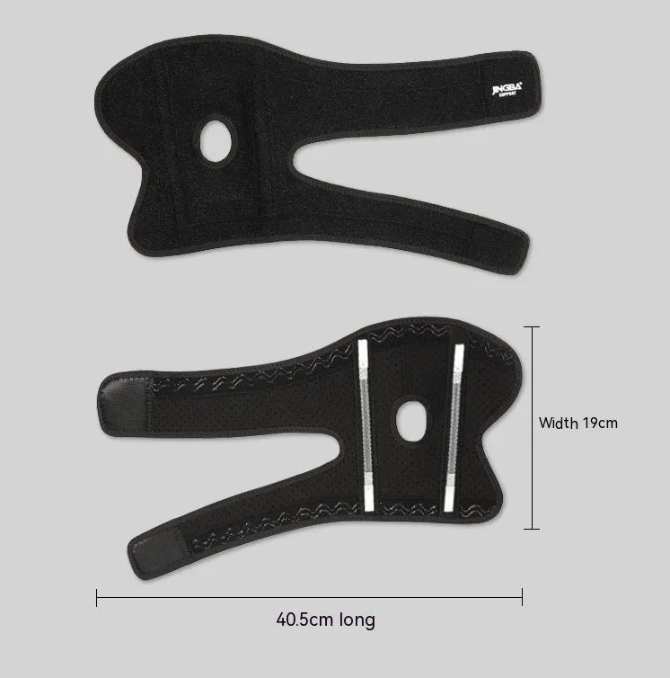 Black adjustable sports elbow guard for badminton, basketball, tennis, and multi-sport protection
