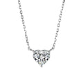 Silver-coloured women's heart necklace on a simple chain.
