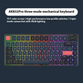 Ajazz AK832PRO three-mode mechanical keyboard in green colour with RGB backlighting