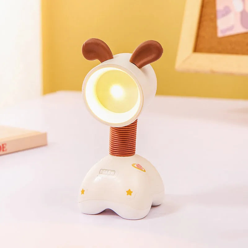 DIY magnetic cartoon night lamp with adjustable base and battery power