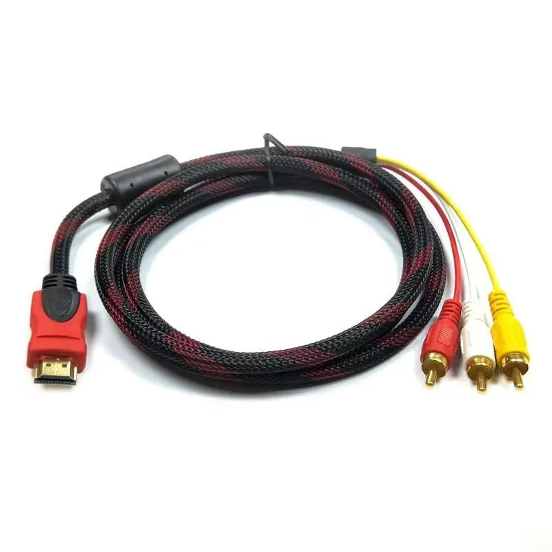 HDMI to AV15M conversion wire adapter with 1.5 metre cable length and alloy housing