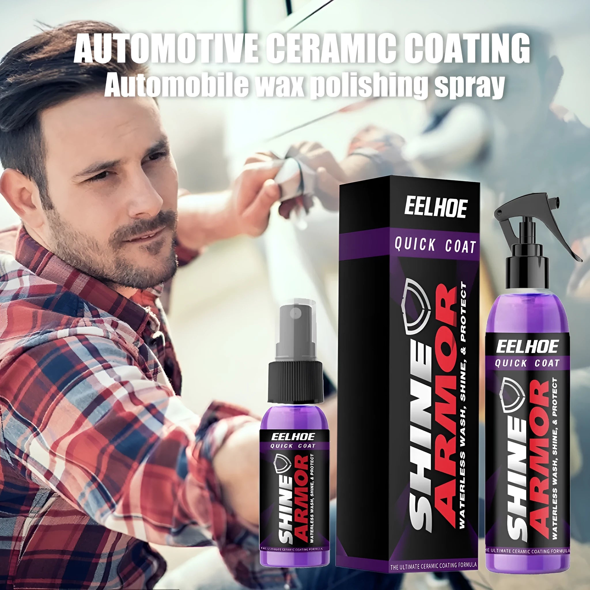 Purple automobile nano coating spray for car protection and maintenance