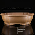 Handmade purple sand bonsai pot in hexagonal and begonia basin styles