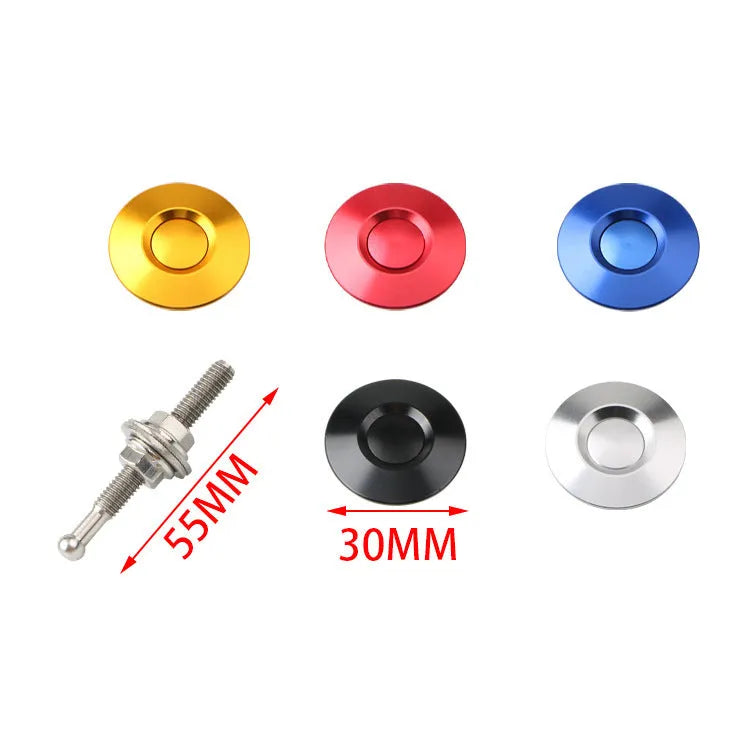 30mm diameter aluminium alloy engine cover lock with button head for modified vehicles