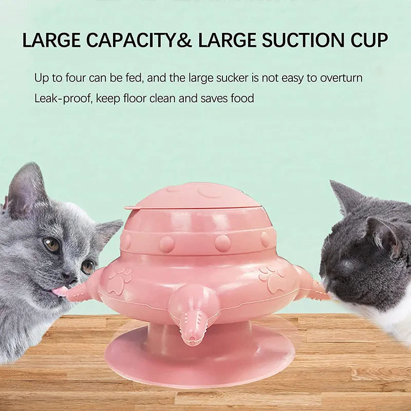 Pink silicone pet nursing device with bionic breast design and four nursing pacifiers