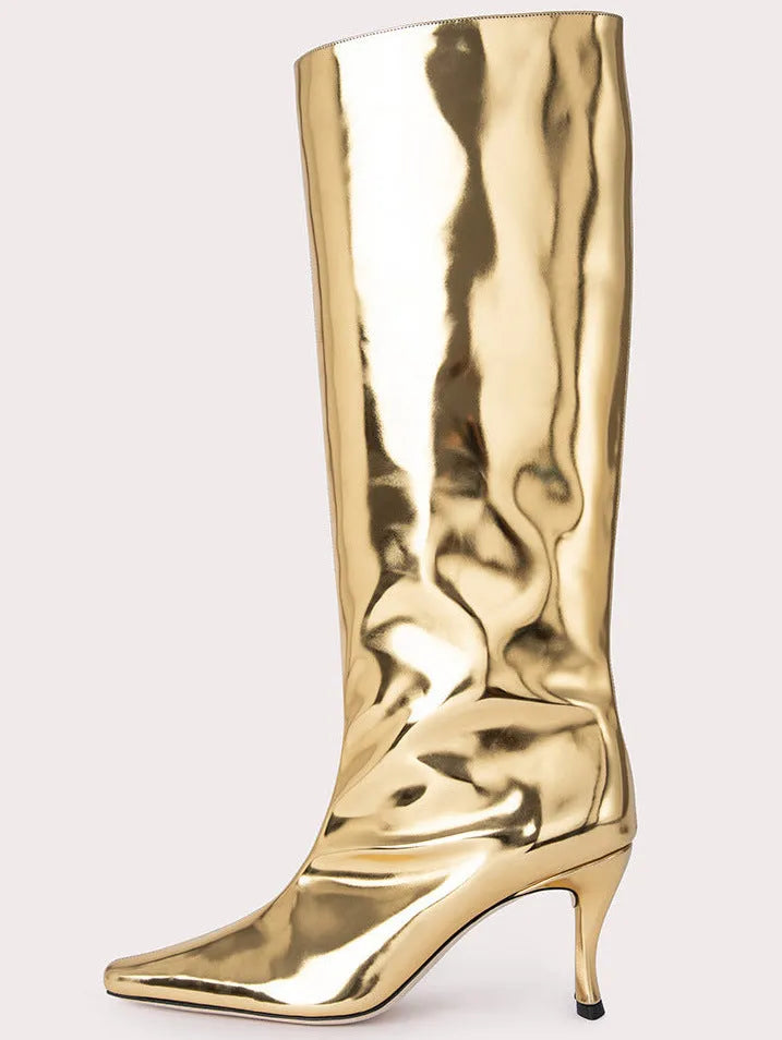 Women's square toe cowboy boot in microfiber, shown in multiple colour options.