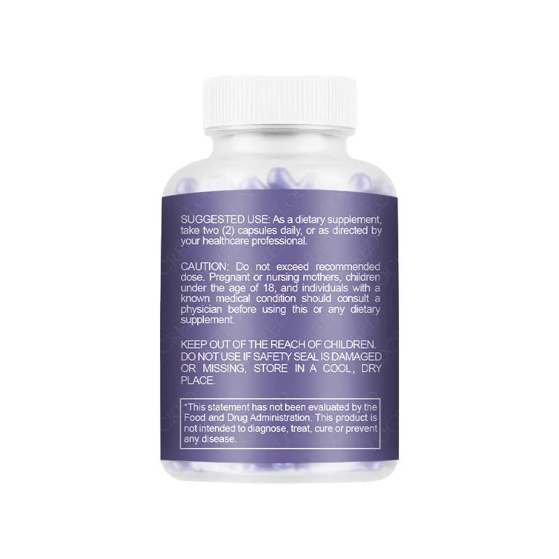 Bottle of 60 vaginal capsules with plant extract formulation for women's reproductive health