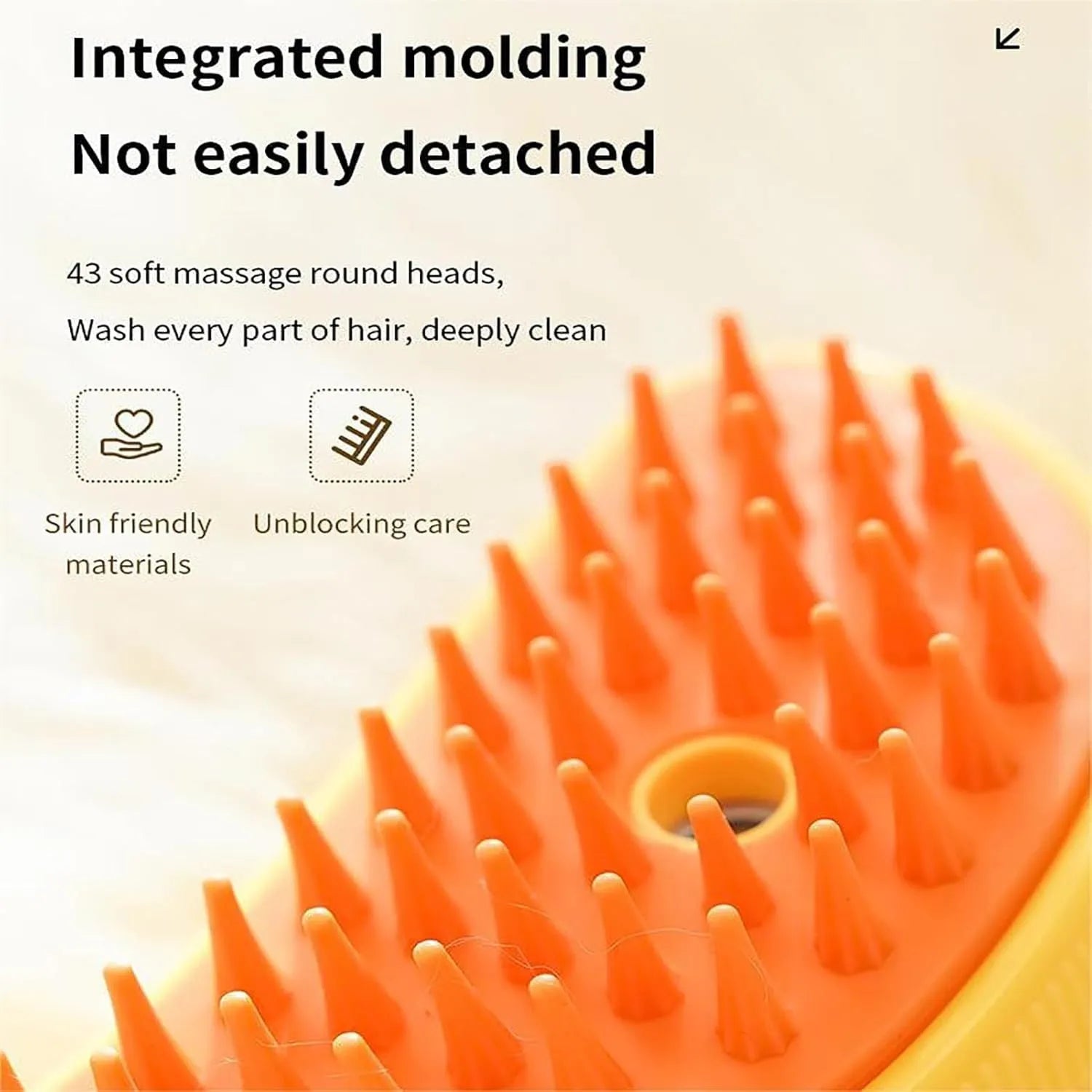 Green rechargeable cat steam brush with three-in-one grooming functions on white background