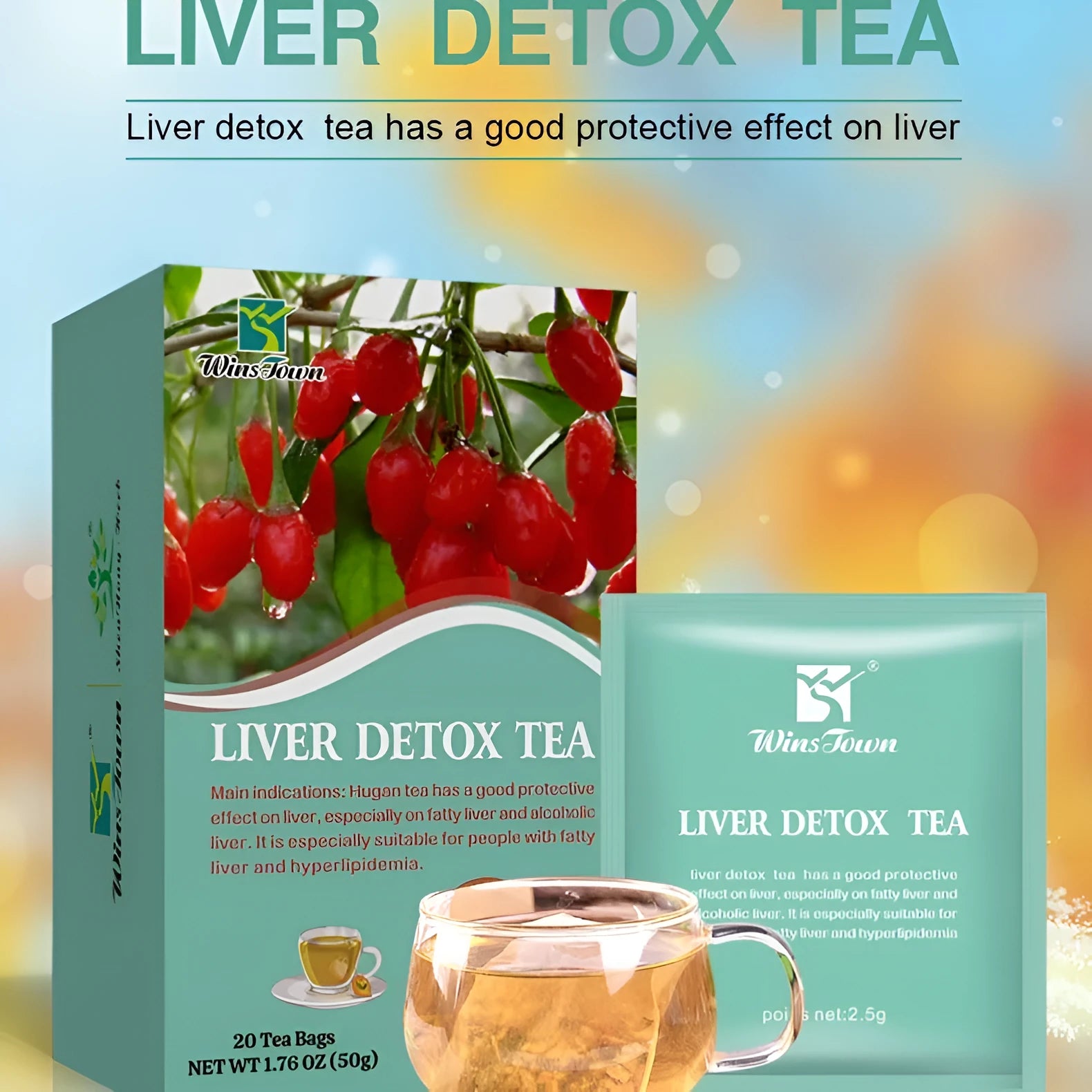 Box of traditional Chinese herbal substitutional tea containing 50g of medicine and food homology ingredients