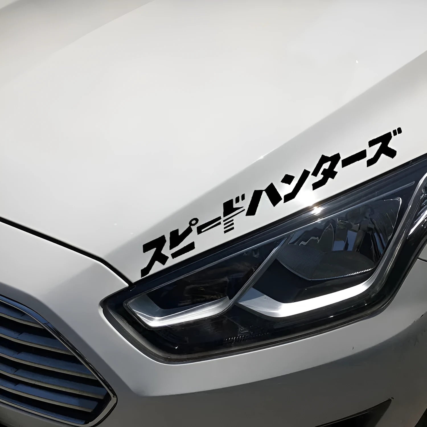 35x35cm black and white Japanese reflective car stickers on Pet film material