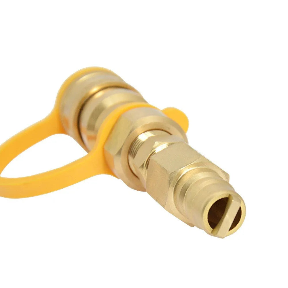 Gold brass gas propane conversion charging connector for 3/8 tanks