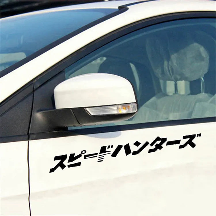 35x35cm black and white Japanese reflective car stickers on Pet film material