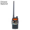 Baofeng UV-5RA dual display two-way radio with optional headset configurations.