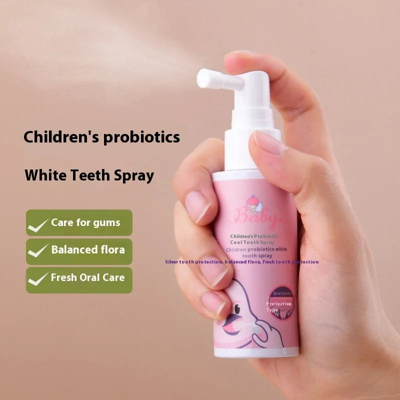Children's probiotic oral care spray bottle with 40ml capacity for cavity protection
