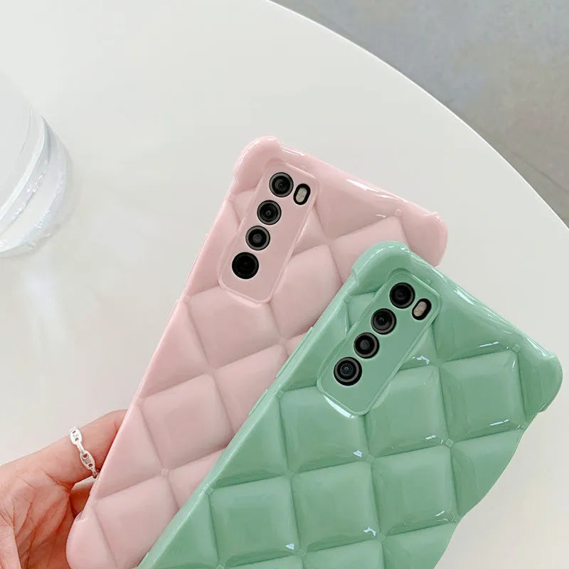 Silicone Huawei phone case in solid colour showing back cover design