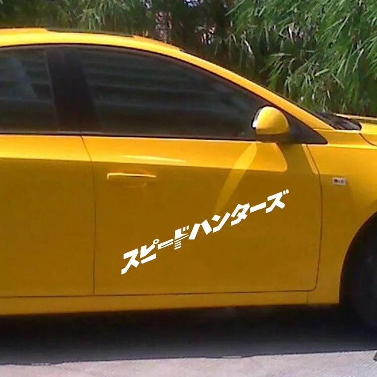 35x35cm black and white Japanese reflective car stickers on Pet film material