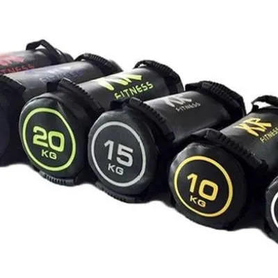 Fitness Energy Sack Power Bag weight training sandbag in flat white leather finish