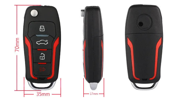 Black frost finish remote control car alarm system with two remotes for vehicle security